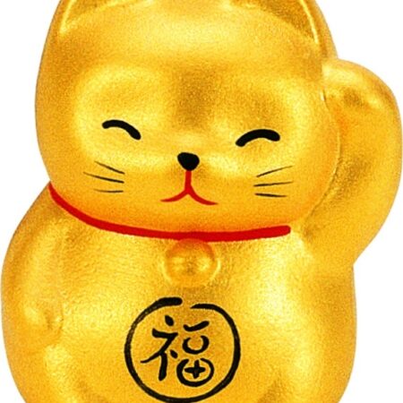 Gouden Lucky Cats Figuur - The Oriental Shop - 5.2 cm | Tokyo Design Studio