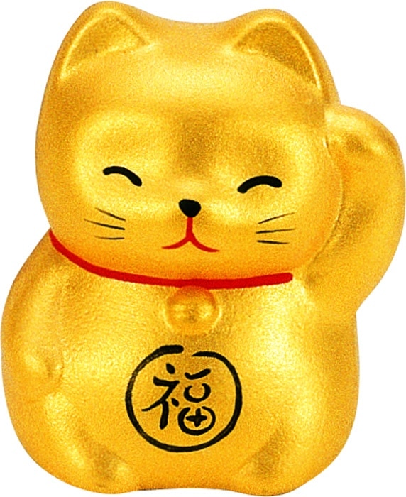 Gouden Lucky Cats Figuur - The Oriental Shop - 5.2 cm | Tokyo Design Studio