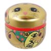 Gouden Lucky Cats Theeblik - Roestvrij Staal - 100gr - 8.6 x 8.4cm | Tokyo Design Studio