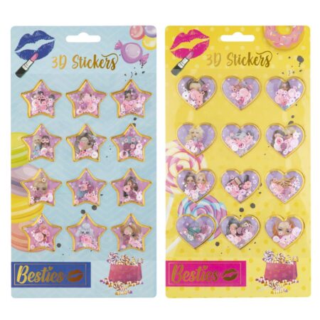 Grafix 3D glitter stickers pak a 12 | Grafix