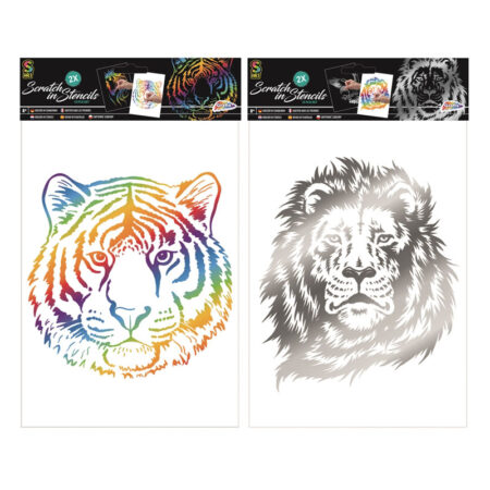 Grafix A4 Scratch in stencils 2 vel | Grafix