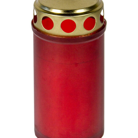 Graflicht rood met gouddeksel 12cm 120gr | Merkloos