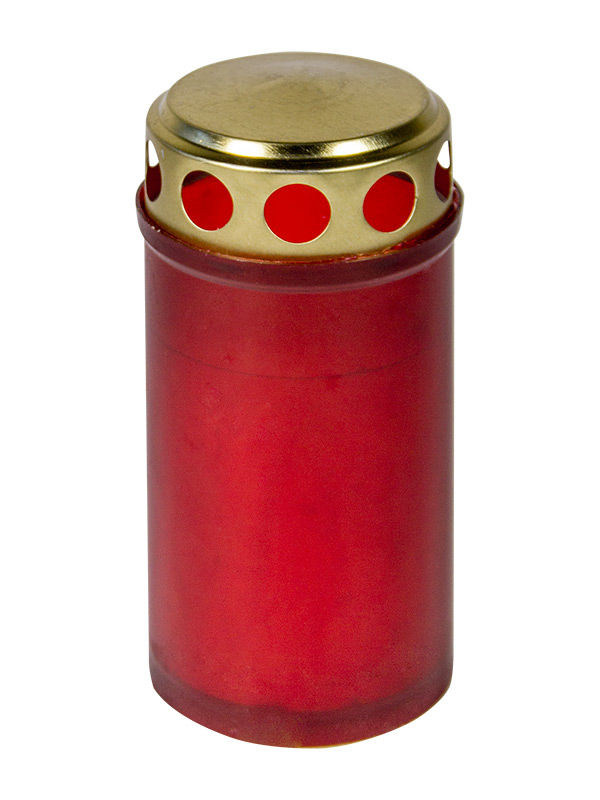 Graflicht rood met gouddeksel 12cm 120gr | Merkloos