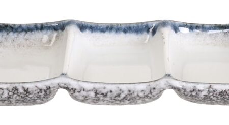 Grijs-Witte Sausschaaltjes - Tajimi - Keramiek - 19 x 9 x 2.5cm | Tokyo Design Studio