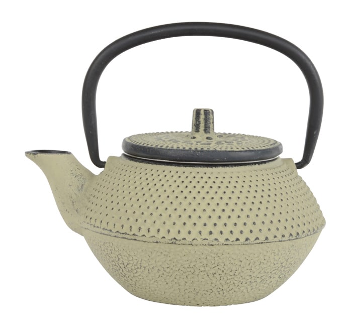 Grijsgroene Gietijzeren Theepot - 350ml - 13.5 x 11.5 x 8.5cm | Tokyo Design Studio