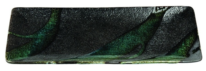 Groen Rechthoekig Bord - Green Oribe - 28.5 x 12.5cm | Tokyo Design Studio