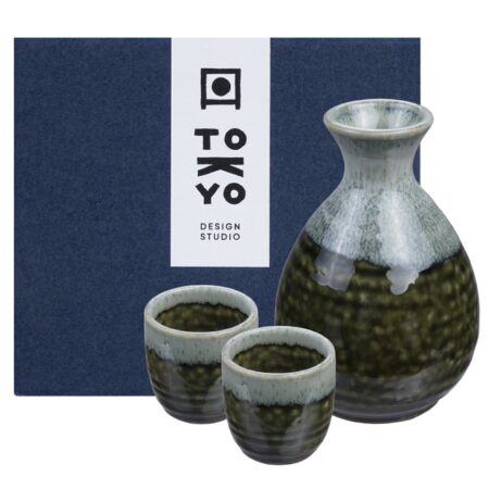 Groen/Grijze Sakeset - Irabo Oribe - Set van 3 Stuks | Tokyo Design Studio