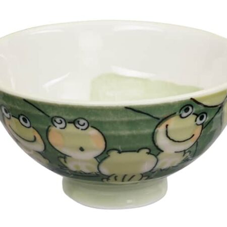 Groen/Witte Kom met Kikker Figuur - Kawai - 300ml - 11.5 x 6cm | Tokyo Design Studio