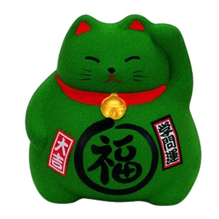 Groene Lucky Cats Figuur - 9cm | Tokyo Design Studio