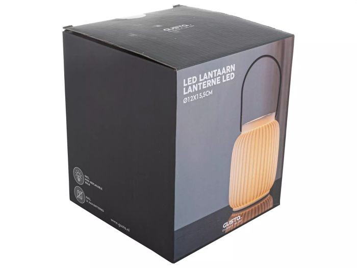 Gusta Led Lantaarn 12X15.5 Wit | Gusta