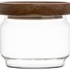Gusta Voorraadpot Glas/acacia 9x8
