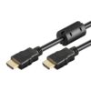 HDMI kabel - 1.4 - High Speed - Geschikt voor 4K Ultra HD 2160p en 3D-weergave - Beschikt over Ethernet - Ferrietkern - 5 meter - Zwart | Goobay