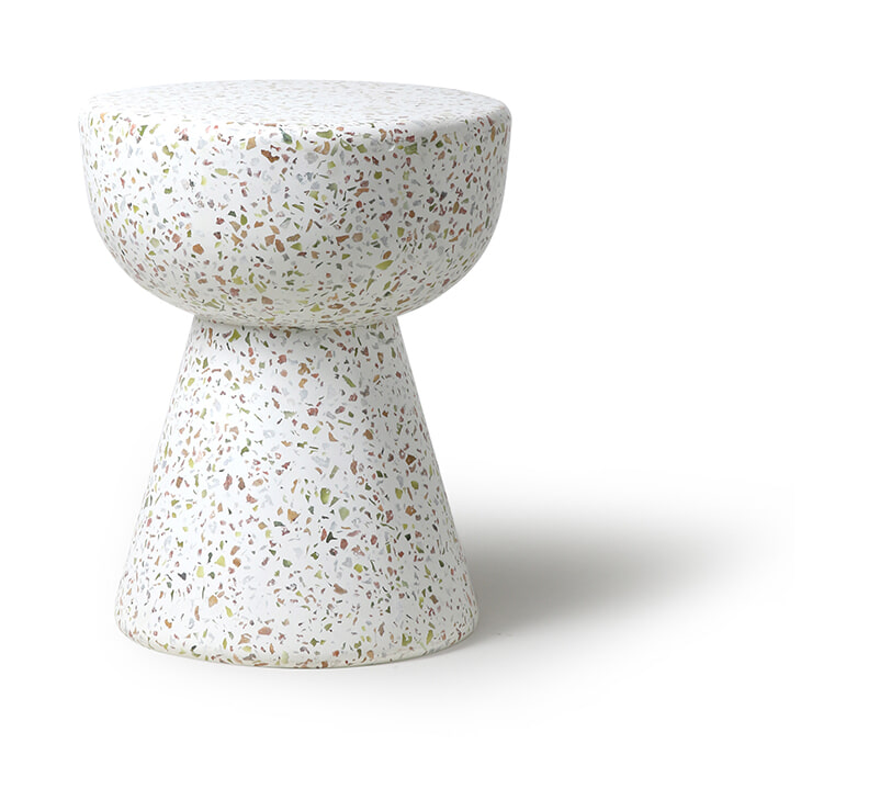 HKliving Bijzettafel Terrazzo Beton