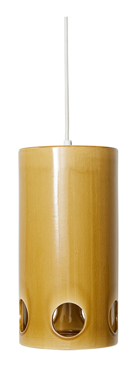HKliving Hanglamp Pendant Keramiek - Mosterdgeel | HKLIVING