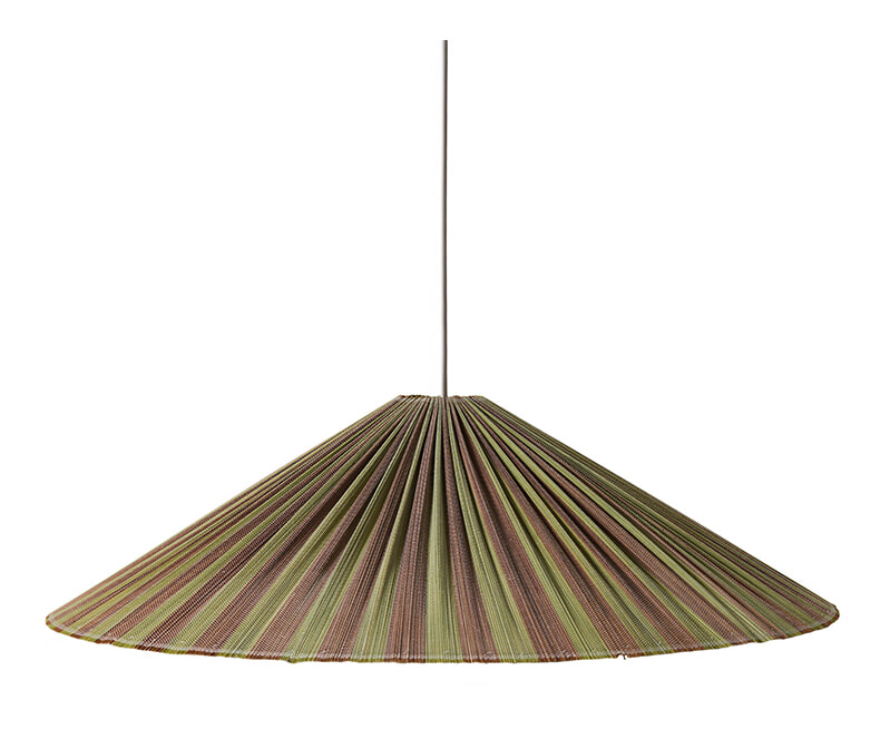 HKliving Hanglamp Plisse Bamboe