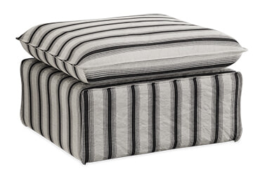 HKliving Hocker Nomad Rocco stof - Chalkstripe | HKLIVING