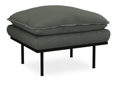 HKliving Hocker Retro Wander stof - Army Green | HKLIVING
