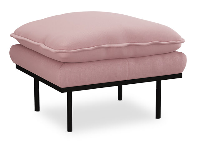 HKliving Hocker Retro Wise stof - Roze | HKLIVING