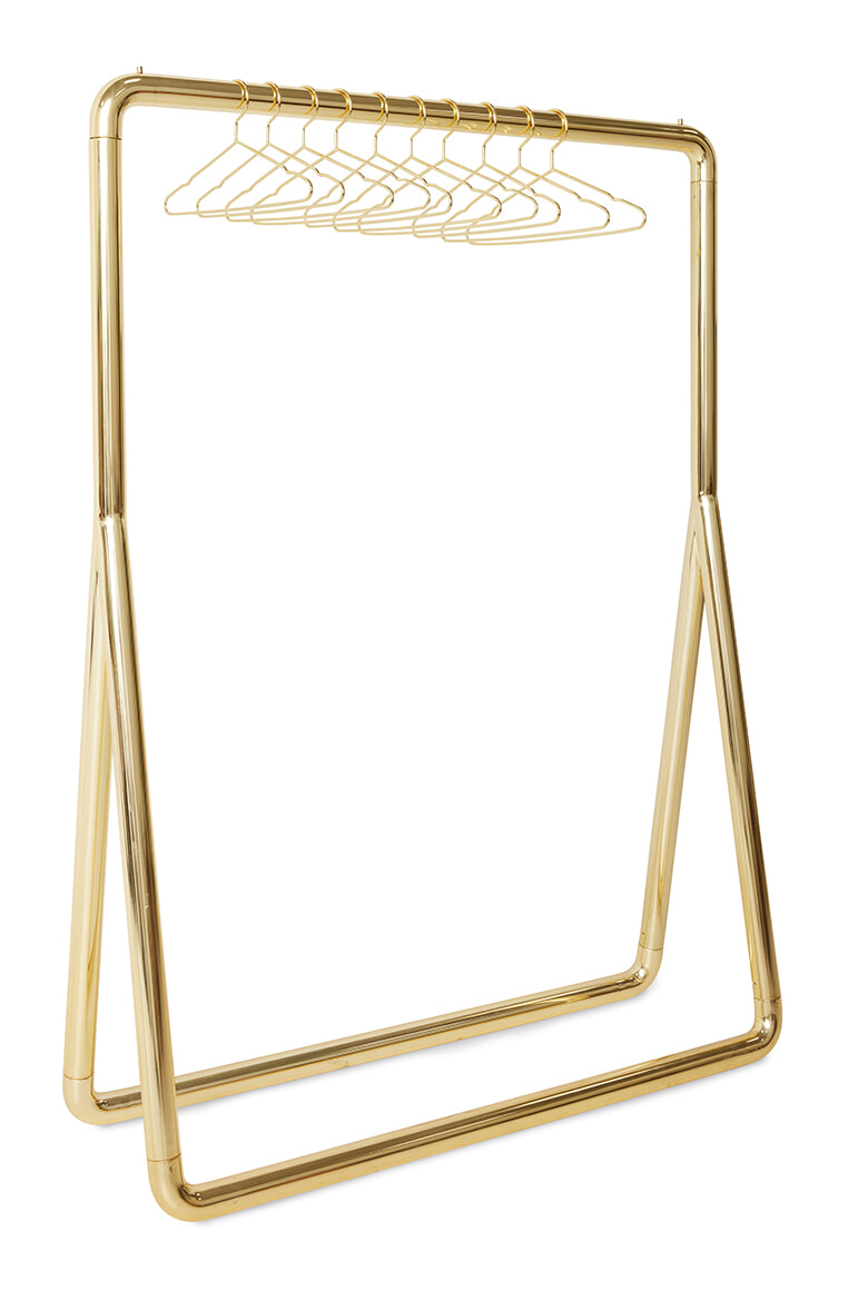 HKliving Kledingrek Chubby incl. hangers - Brass | HKLIVING