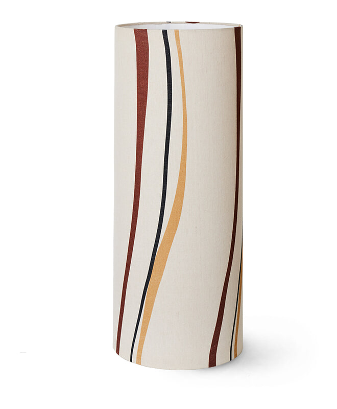 HKliving Lampenkap Cylinder Swirl Linnen