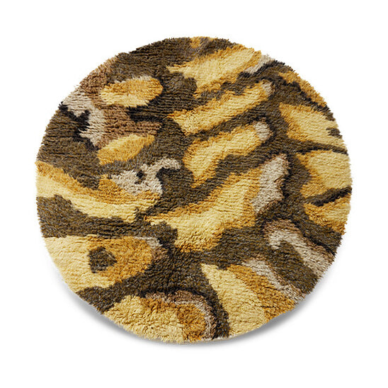 HKliving Rond Vloerkleed Fluffy Wol