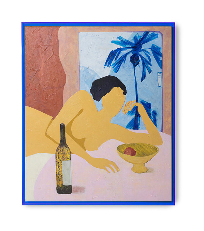 HKliving Schilderij Catch my drift 127 x 107cm - Blauw | HKLIVING