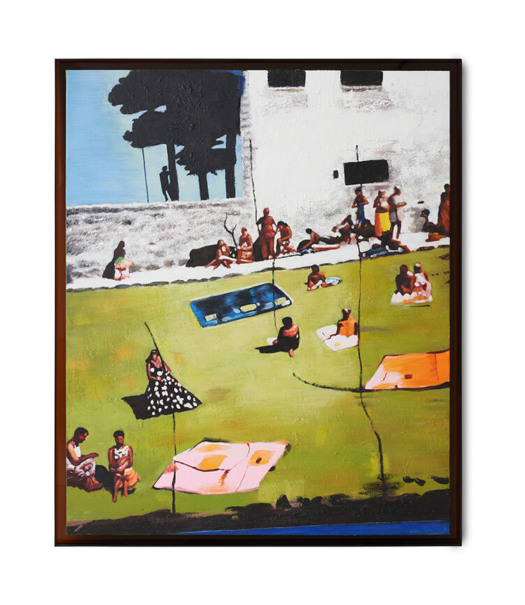 HKliving Schilderij Endless Summer 152 x 127cm - Meerkleurig | HKLIVING