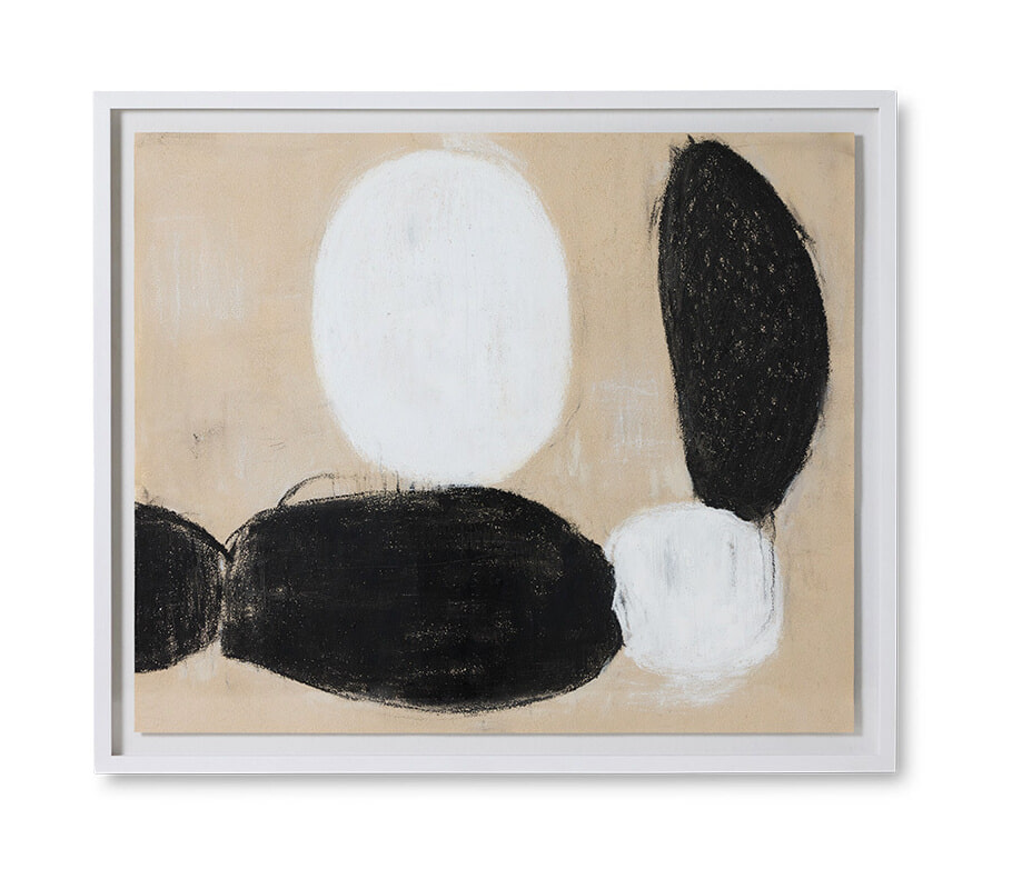 HKliving Schilderij Parallel 120 x 102cm - Beige