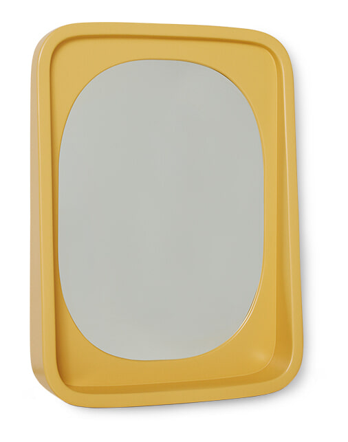 HKliving Spiegel Curve 71 x 52cm - Oker | HKLIVING