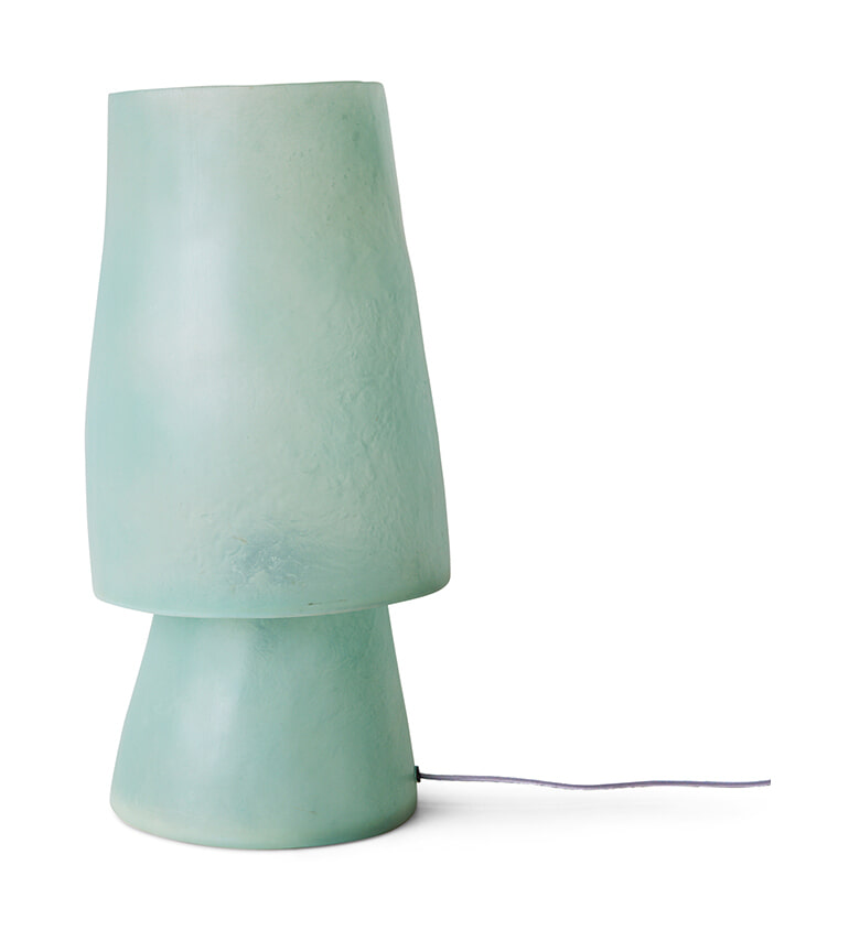 HKliving Tafellamp Glassfiber 52cm - Petrolblauw | HKLIVING