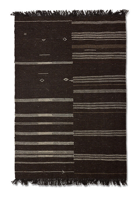HKliving Vloerkleed Striped Wol