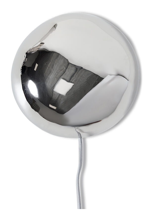 HKliving Wandlamp Orb 19cm - Chroom | HKLIVING