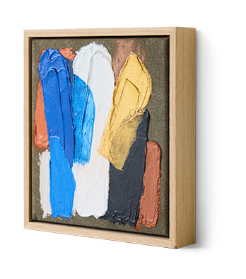HKliving Wandobject Moonlight Strokes 20 x 18cm - Meerkleurig | HKLIVING