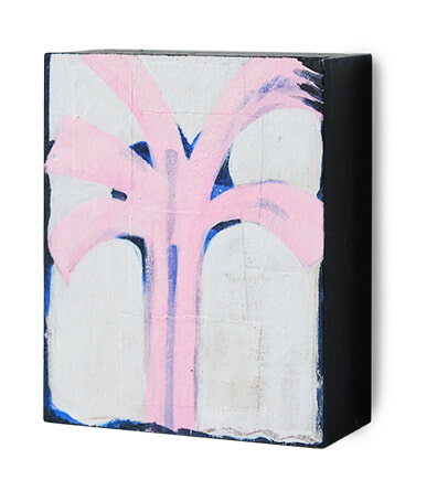 HKliving Wandobject Palmlines 16 x 13cm - Roze | HKLIVING