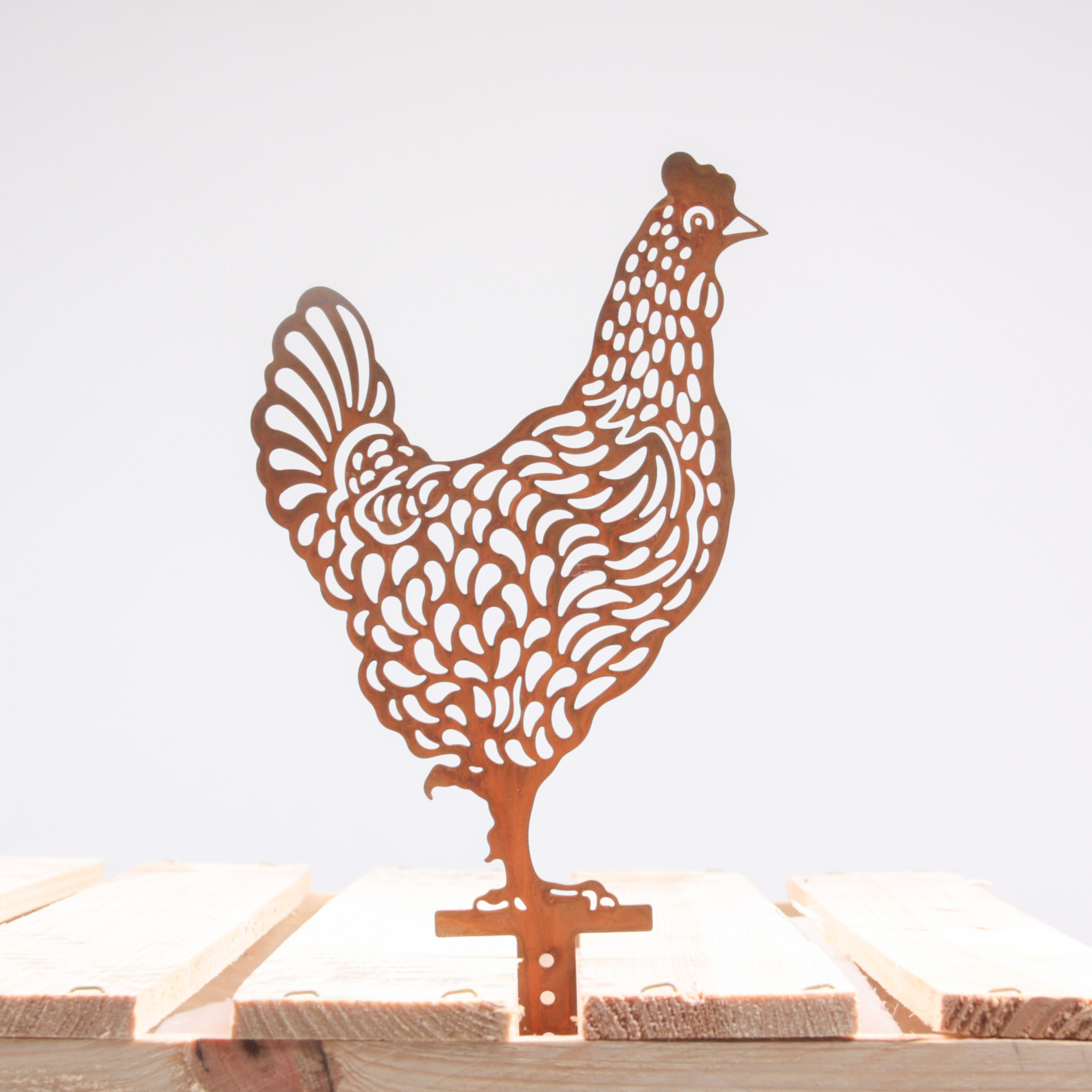 Haan metaal 19x25cm roestkleur | Season Inspired Decoration
