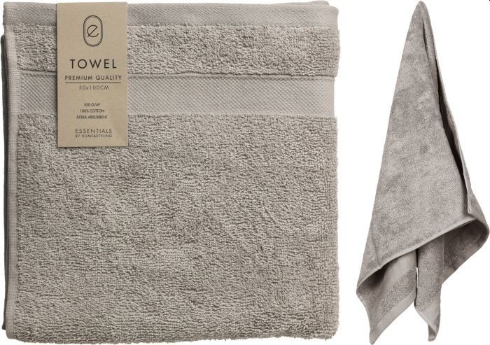 Handdoek 50X100Cm Licht Grijs |