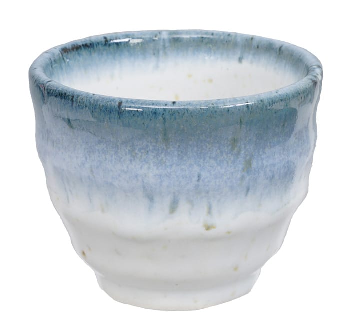 Handgemaakt Kopje Wit en Blauw - 8.5 x 6.9 cm | Tokyo Design Studio