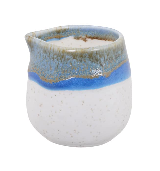 Handgemaakt Schenkbakje uit Japan - Wit met Blauw en Groen | Tokyo Design Studio