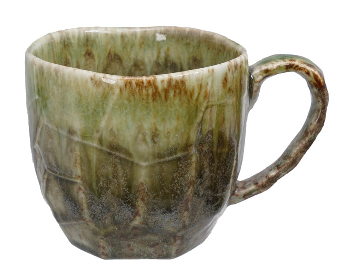 Handgemaakte Groene Mok - 300ml - 8.5 x 8cm | Tokyo Design Studio