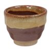 Handgemaakte Kop Bruin Wit 200ml - Keramiek - 8.5x6.9cm | Tokyo Design Studio