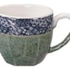 Handgemaakte Mok - Groen/Wit 300ml - 8