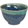 Handgemaakte Theekop - Blauw met Lichtgroene Bovenkant - 9 x 5.4cm | Tokyo Design Studio