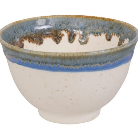 Handgemaakte Theekop - Japanse Stijl - Wit/Blauw - 9 x 5.4cm | Tokyo Design Studio