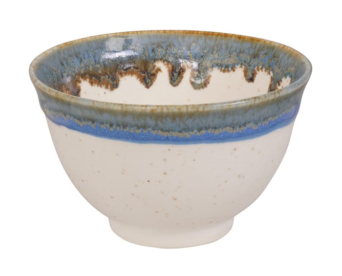 Handgemaakte Theekop - Japanse Stijl - Wit/Blauw - 9 x 5.4cm | Tokyo Design Studio