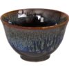 Handgemaakte Theekop Zwart/Blauw - Keramiek - 9 x 5.4 cm | Tokyo Design Studio