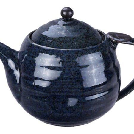 Handgemaakte Theepot met Roestvrij Stalen Zeef - Donkerblauw | Tokyo Design Studio
