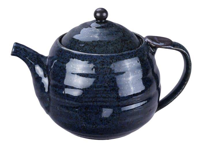 Handgemaakte Theepot met Roestvrij Stalen Zeef - Donkerblauw | Tokyo Design Studio