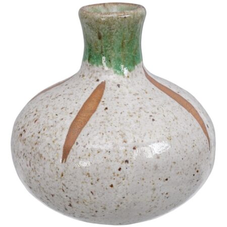 Handgemaakte Vaas Bruin/Groen uit Japan - 8.5 x 9cm | Tokyo Design Studio