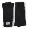 Handschoen Raggwool Half Finger Black | Hestra
