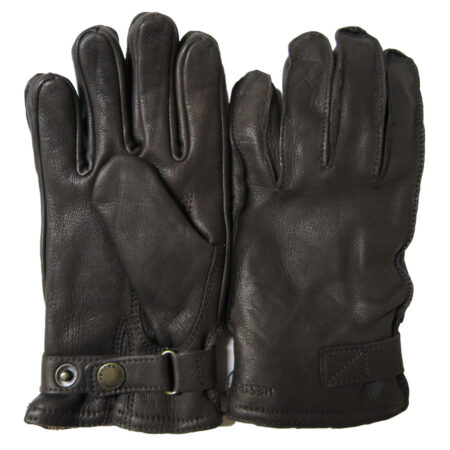 Handschoen deerskin wool terry dark brown | Hestra